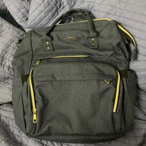 Navy blue laptop backpack with usb tech - new